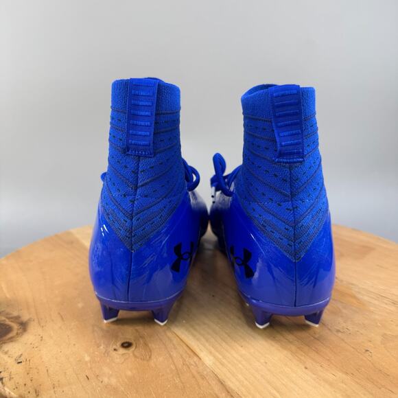 Under Armour Highlight 2 MC Men’s Size 8 Knit Football Cleats 3027304-400 Blue - Picture 4 of 9